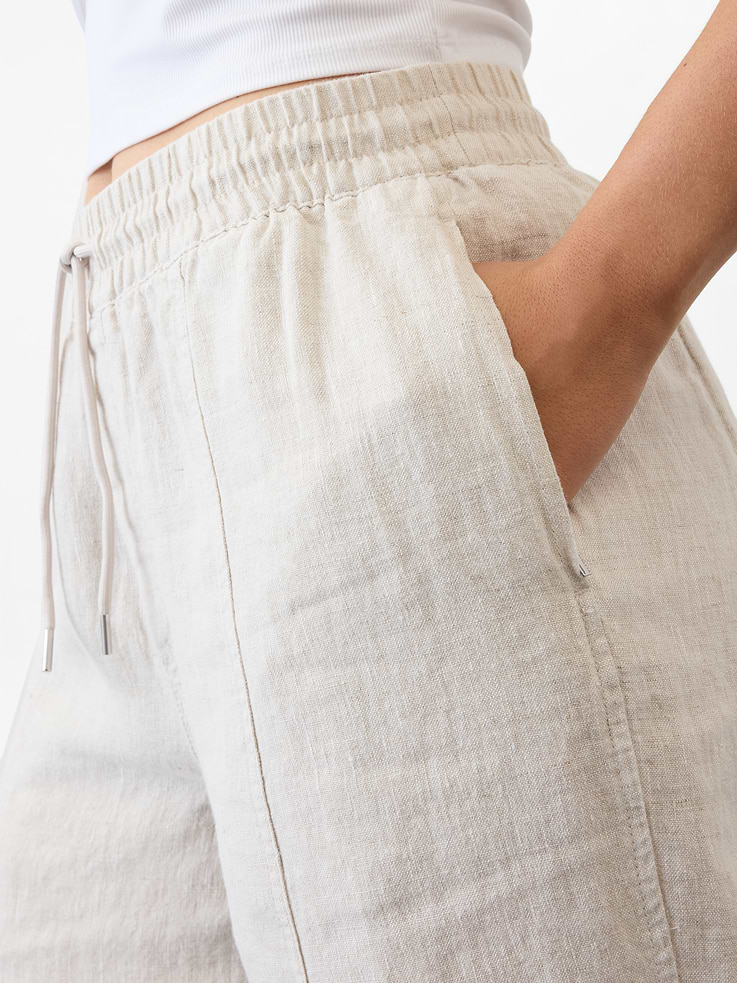 Image 3 of 7, Retreat High Rise Linen Ankle Pant