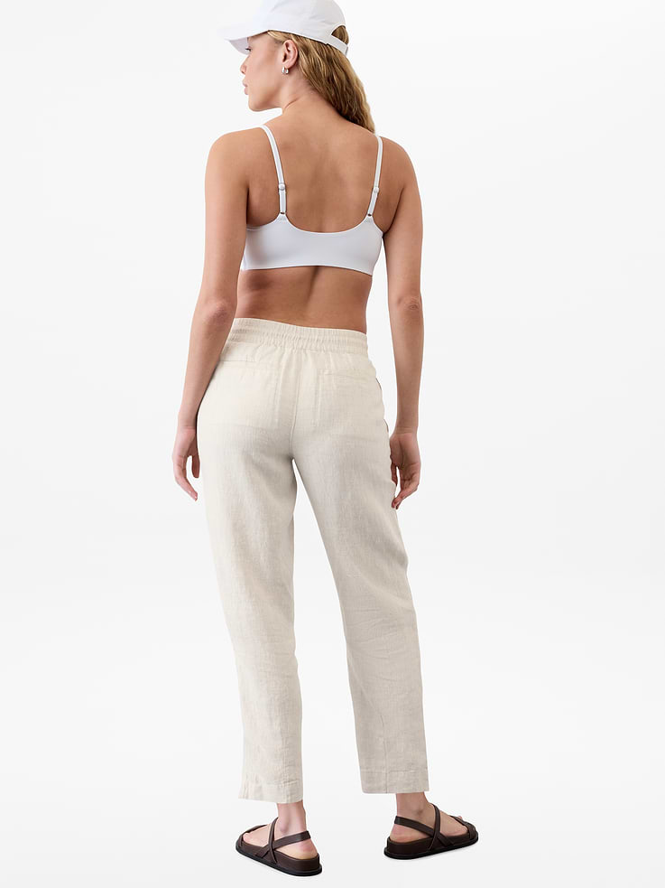 Image 6 of 7, Retreat High Rise Linen Ankle Pant