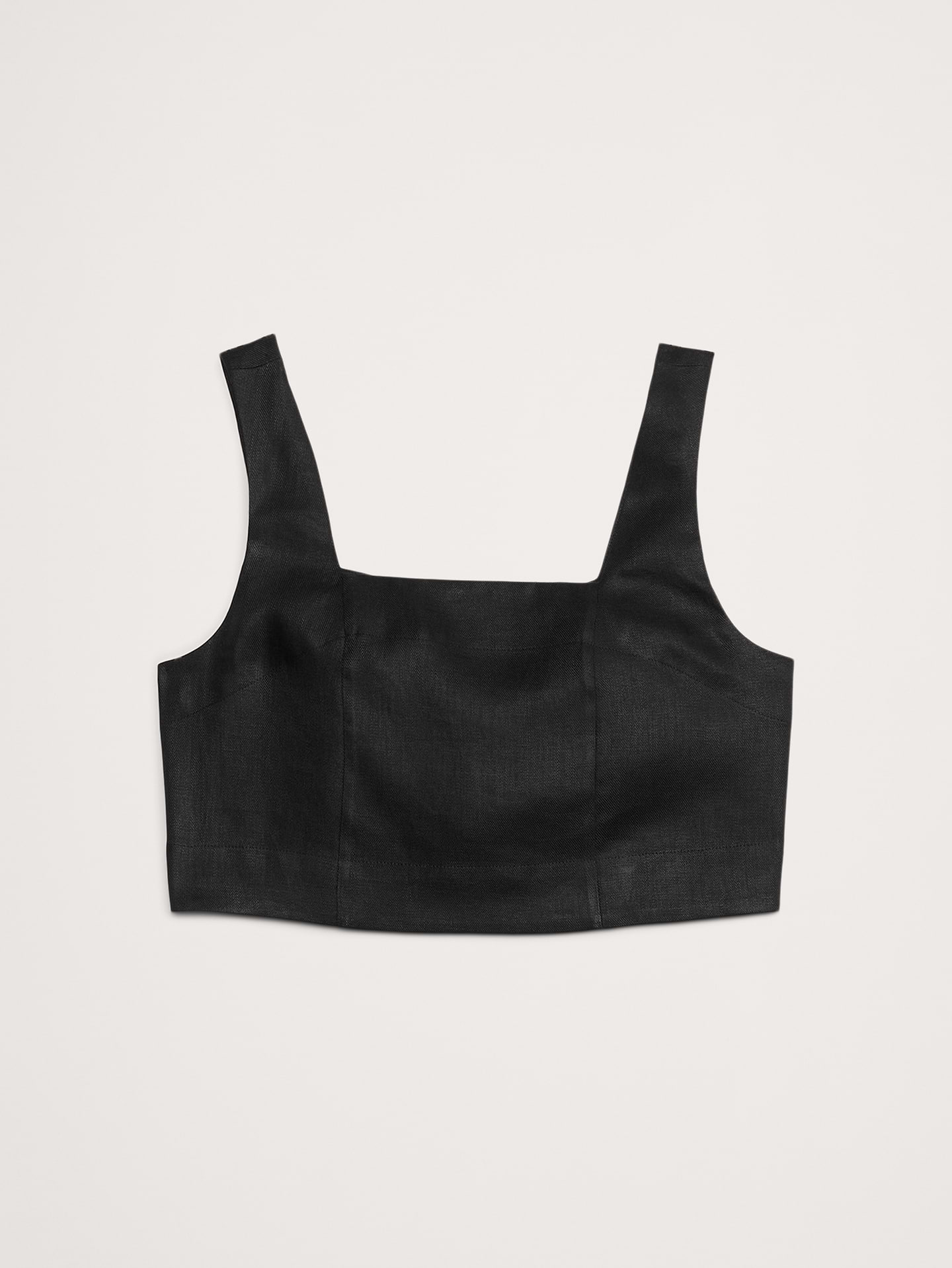 Image number 5 showing, Linen Square-Neck Cropped Tank