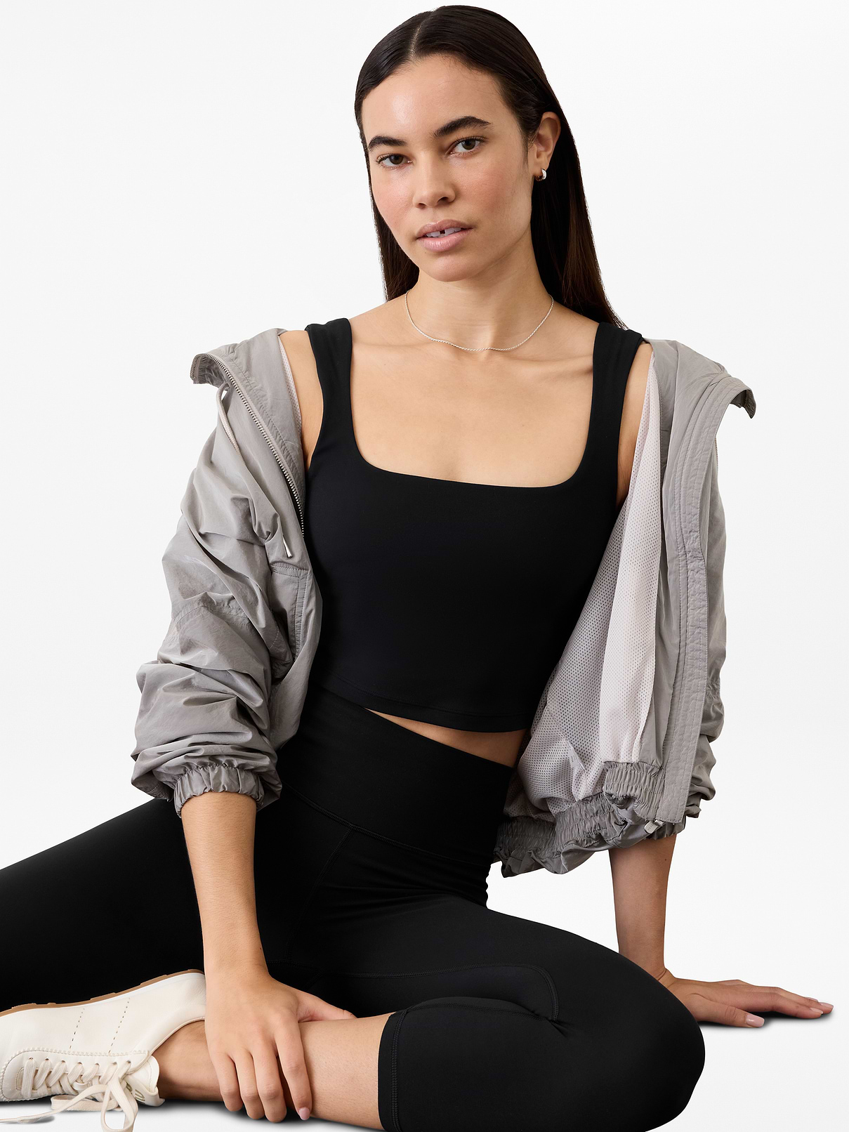 Transcend Square Neck Crop Sports Bra A-C