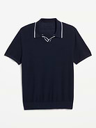 Image 2 of 2, Tipped Collar Polo Sweater