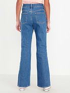 Image number 2 showing, High-Waisted Embroidered Flare-Leg Jeans for Girls