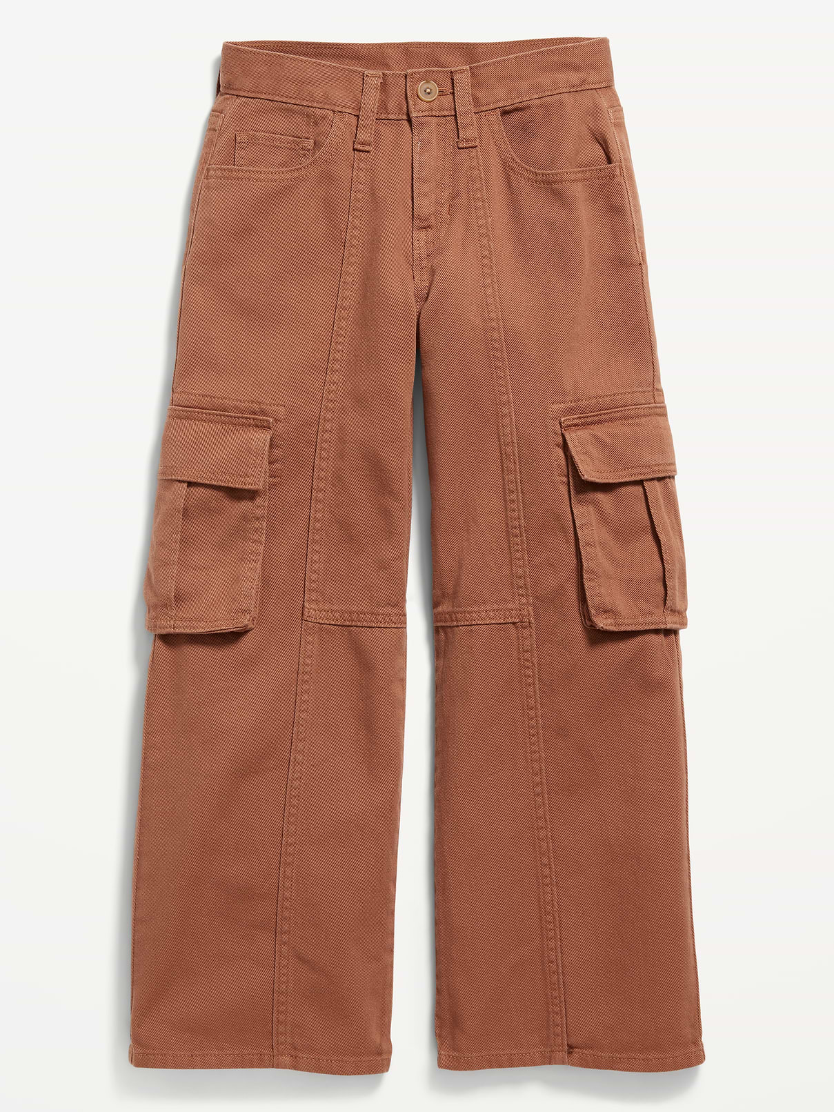 Image number 1 showing, Super Baggy Wide-Leg Cargo Twill Pants for Girls