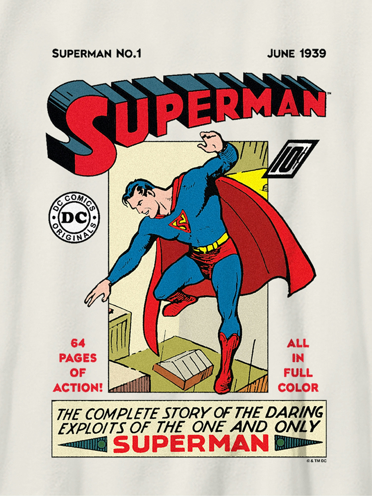 Image 2 of 3, Kids Superman Vintage Comic Graphic T-Shirt