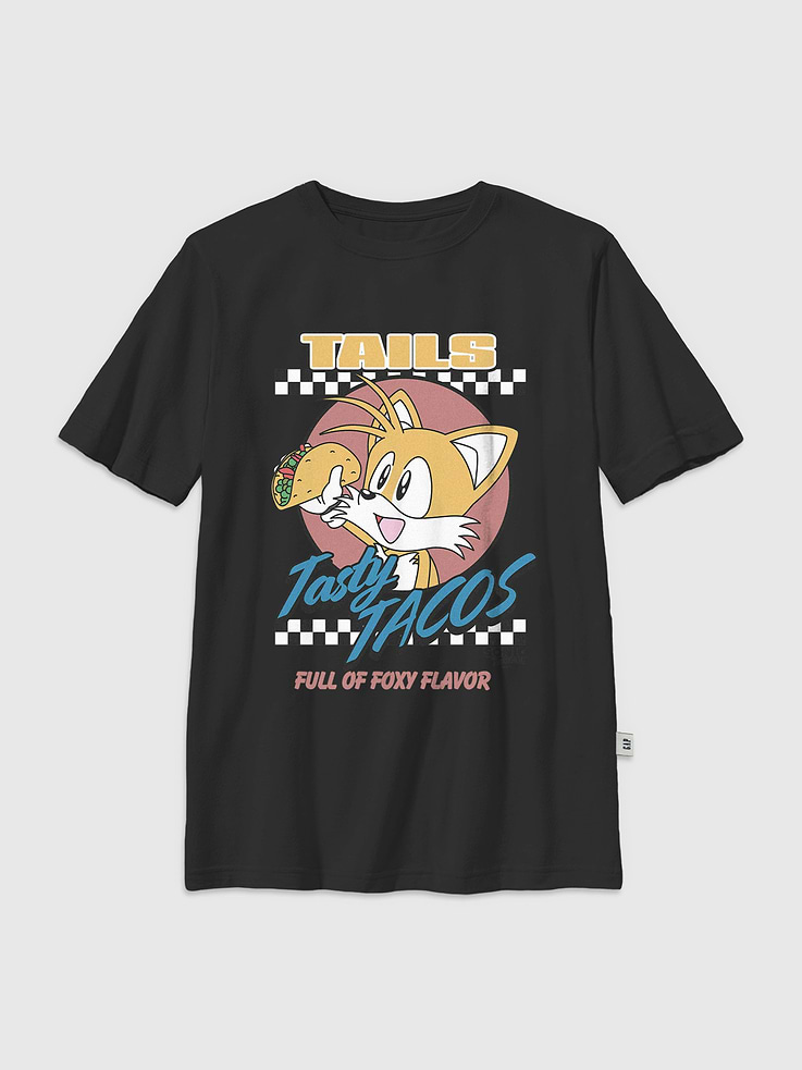 Image number 1 showing, Kids Sonic The Hedgehog Tails Tacos Graphic T-Shirt