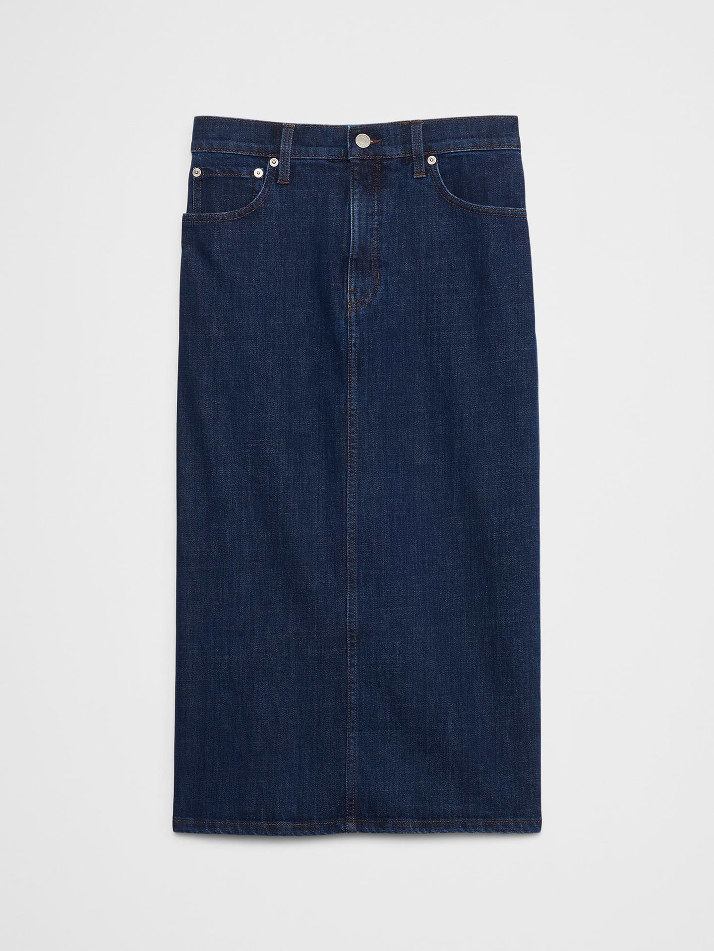 Image number 4 showing, Denim Midi Pencil Skirt