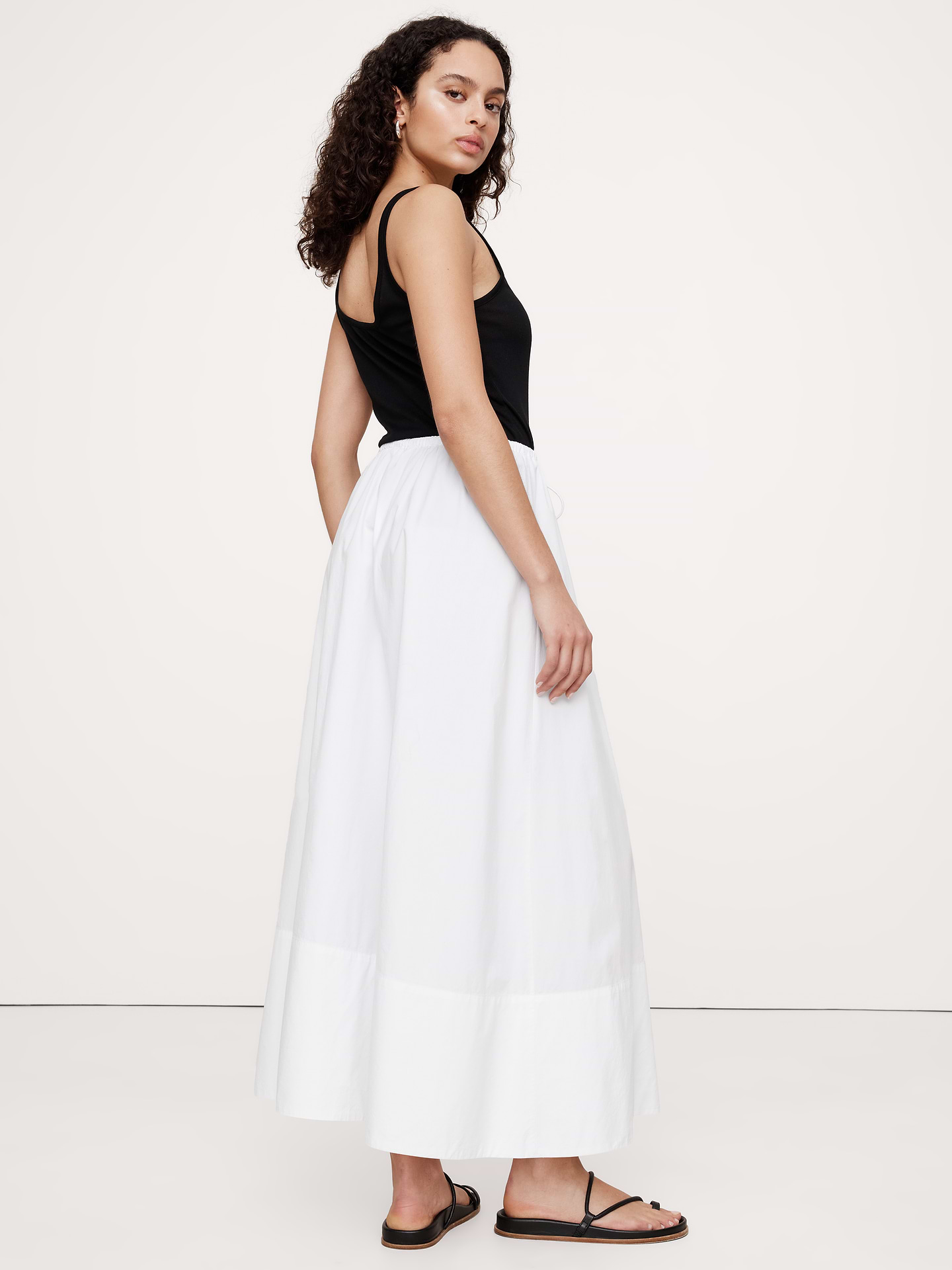 Image number 3 showing, Cotton Poplin Maxi Skirt