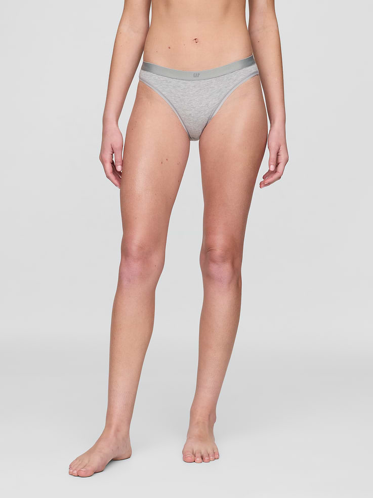 Image number 1 showing, Organic Stretch Cotton Logo Bikini