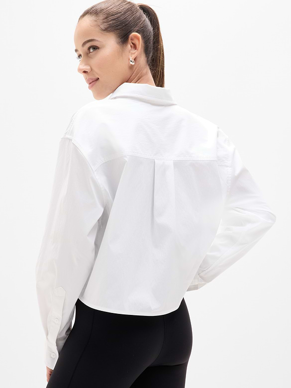 Midday Cropped Poplin Shirt