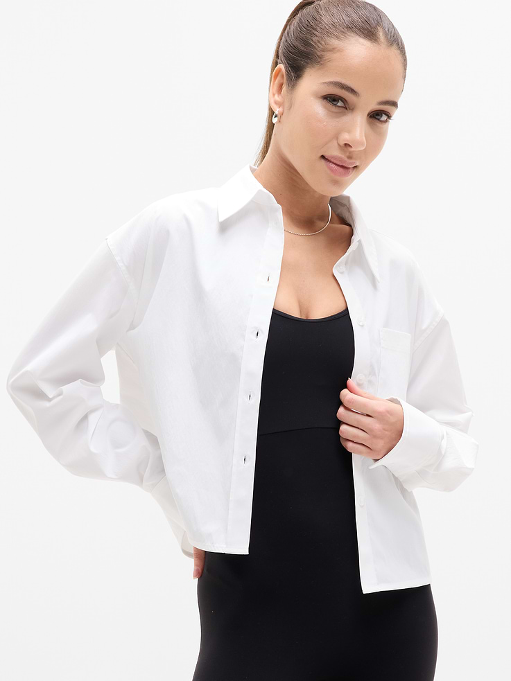 Image number 1 showing, Midday Cropped Poplin Shirt