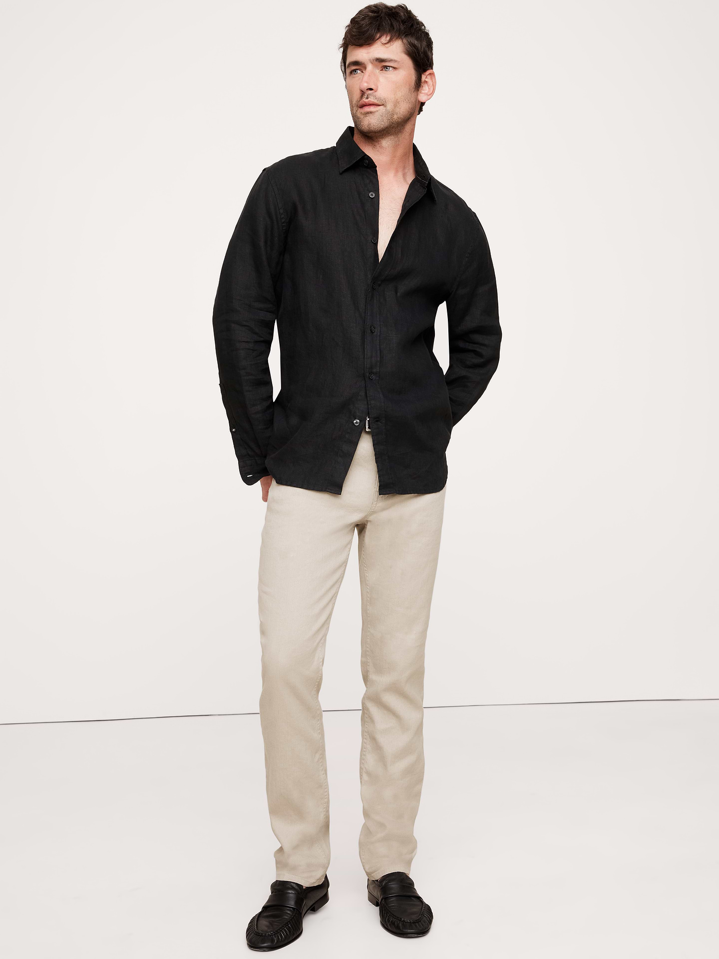 Image number 1 showing, Slim Linen-Cotton Traveler Pant