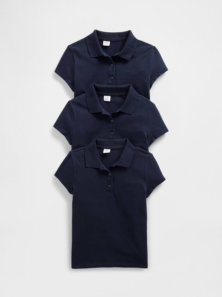 Image number 1 showing, Kids Uniform Polo Shirt (3-Pack)