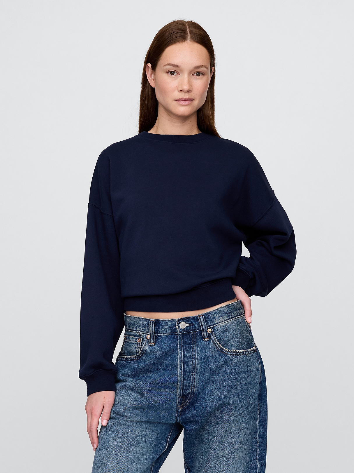 VintageSoft Wedge Crew Sweatshirt | Gap