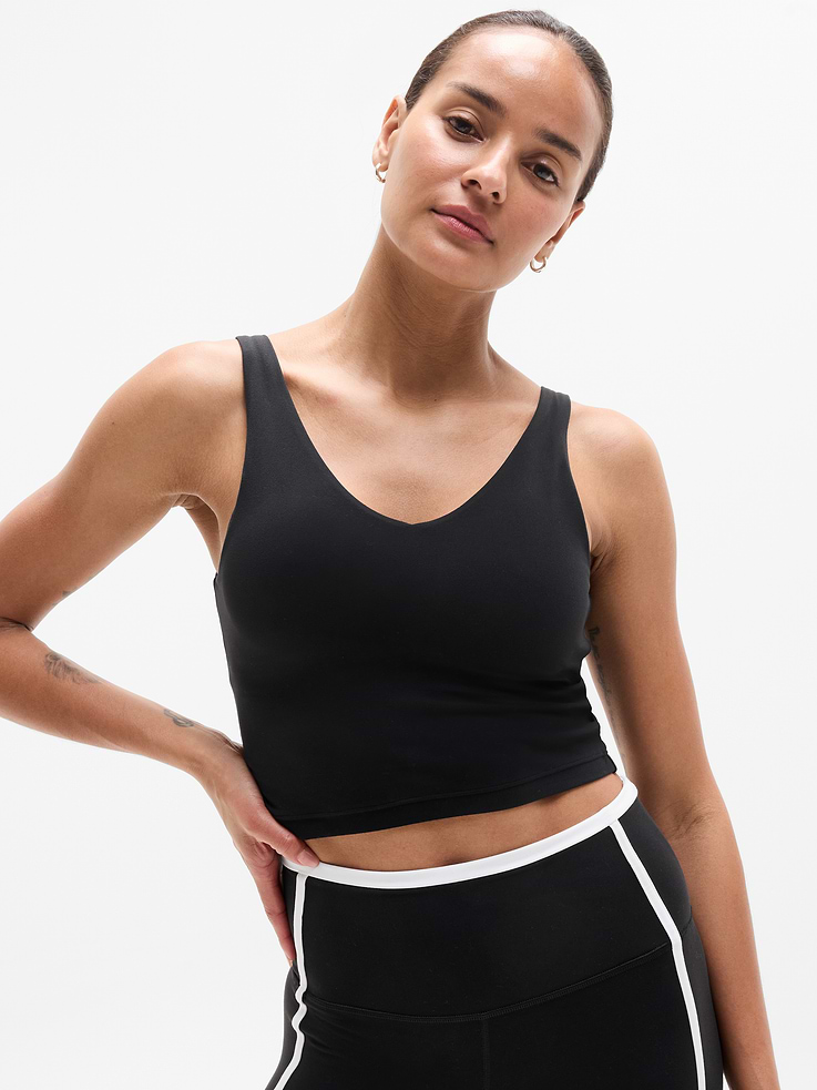 Image number 1 showing, Transcend V-Neck Crop Sports Bra A-C