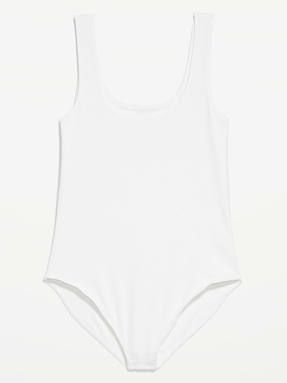Double-Layer Scoop-Neck Bodysuit