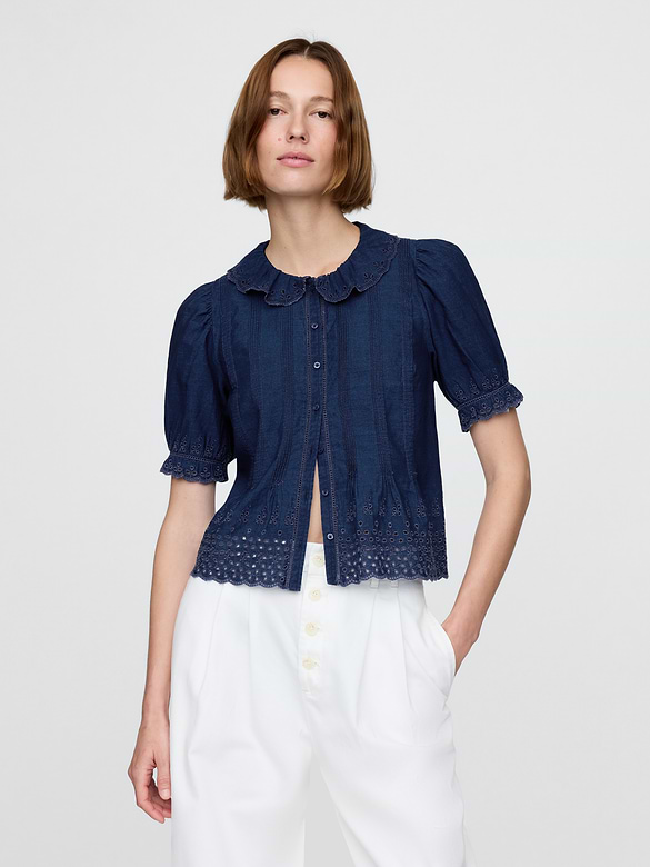 Gap × DÔEN Eyelet Shirt