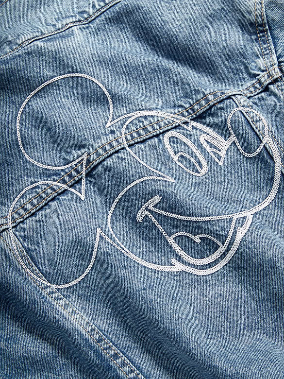 Old Navy x Disney© Mickey Mouse Gender-Neutral Logo-Graphic Jean Trucker Jacket for Kids
