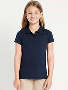 Image number 1 showing, School Uniform Jersey-Knit Polo Shirt for Girls