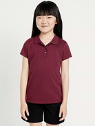 Image number 1 showing, School Uniform Jersey-Knit Polo Shirt for Girls