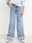 Image number 1 showing, High-Waisted Baggy Wide-Leg Jeans for Girls