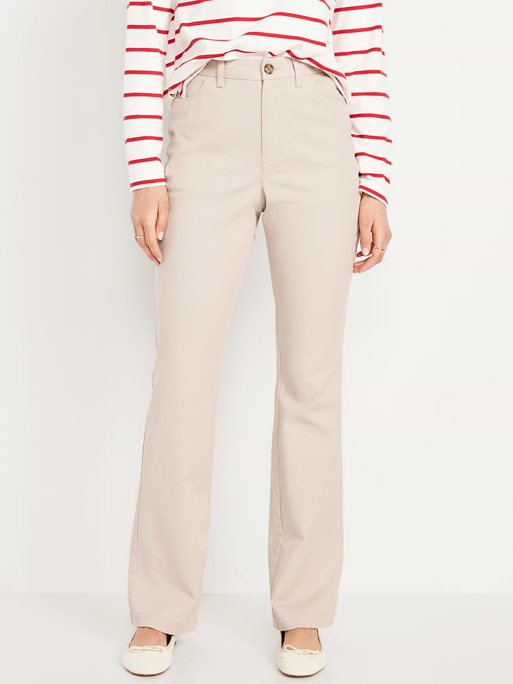 Image number 2 showing, High-Waisted Uniform Boot-Cut Pants