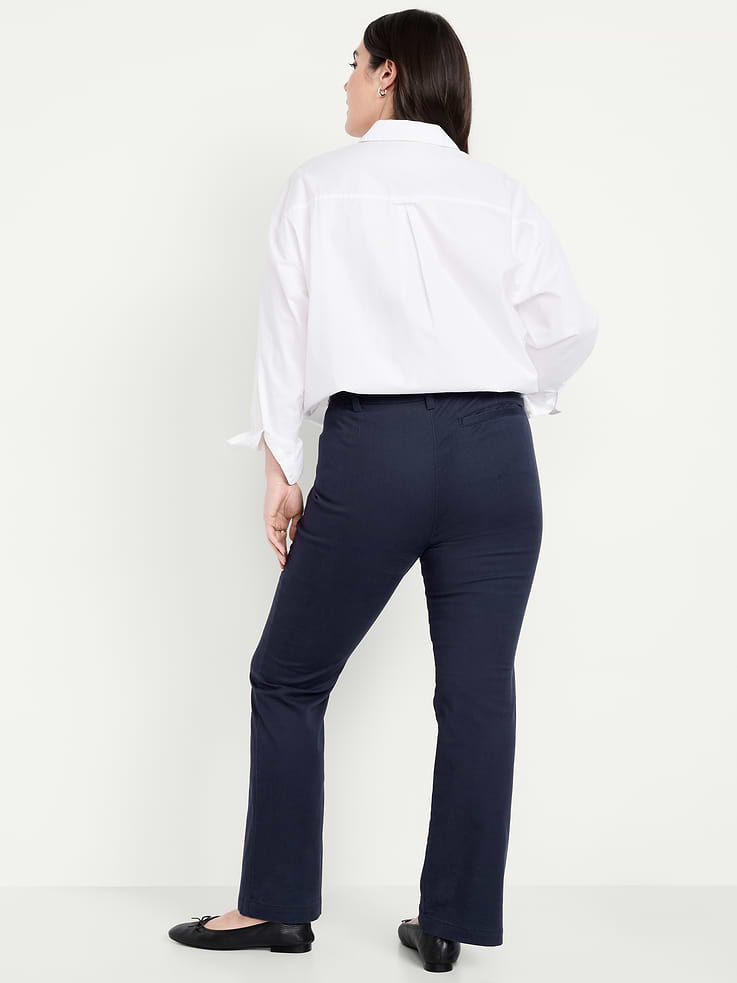 Image number 7 showing, High-Waisted Uniform Boot-Cut Pants