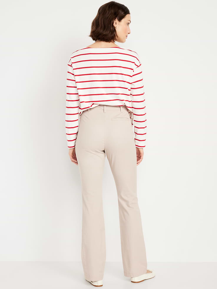 Image number 3 showing, High-Waisted Uniform Boot-Cut Pants