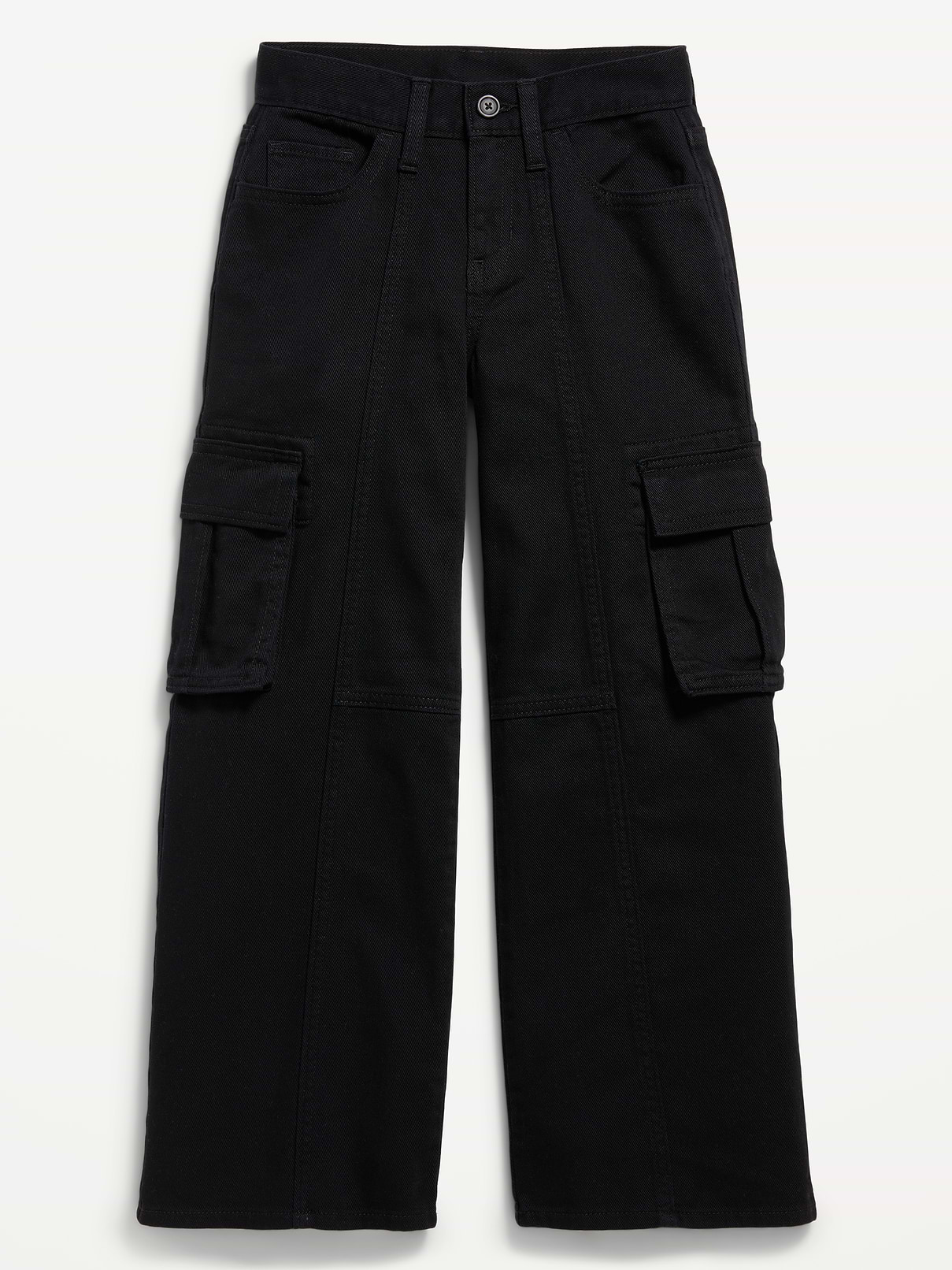 Image number 1 showing, Super Baggy Wide-Leg Cargo Twill Pants for Girls