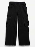 Image number 1 showing, Super Baggy Wide-Leg Cargo Twill Pants for Girls