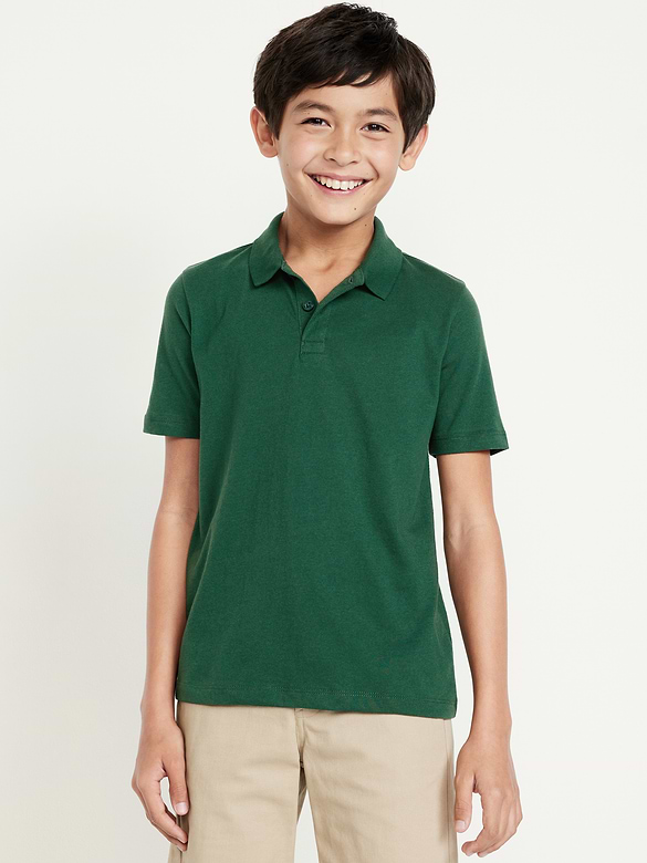 Polo d’uniforme scolaire en jersey pour Garçon