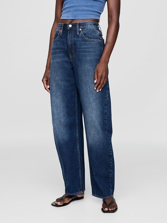 High Rise Barrel Jeans