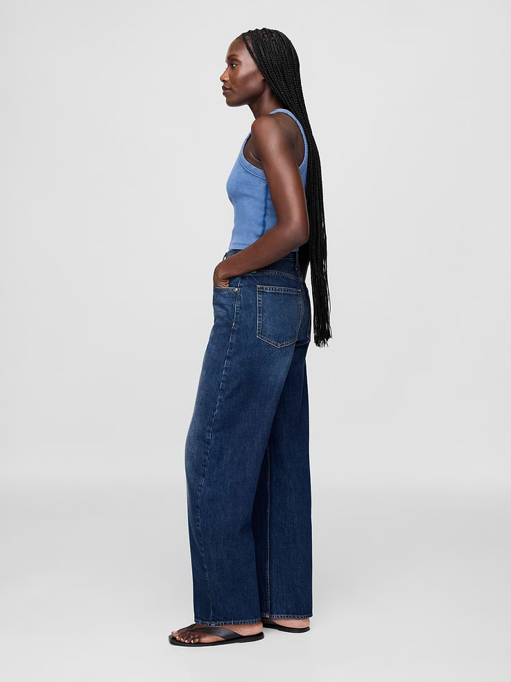 Image number 3 showing, High Rise Barrel Jeans