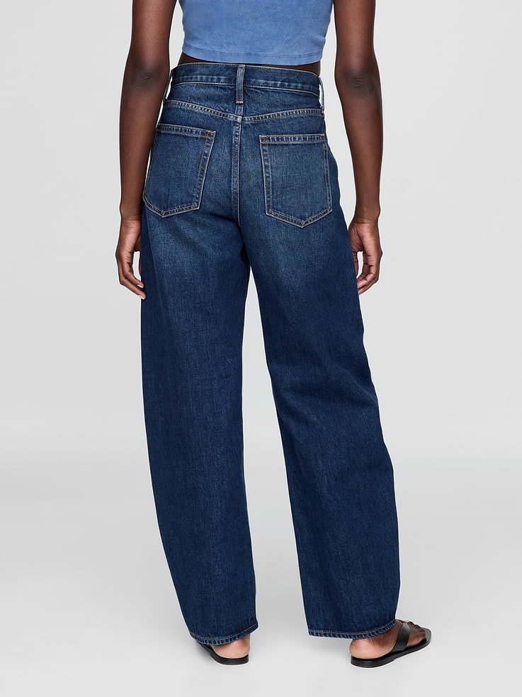 Image number 4 showing, High Rise Barrel Jeans