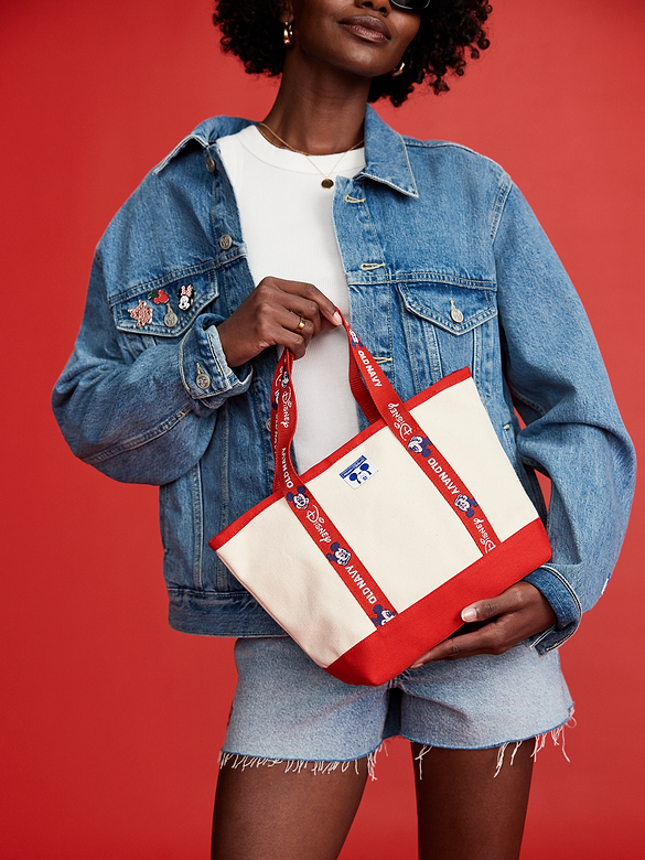 Old Navy x Disney Small Plaid Tote Bag