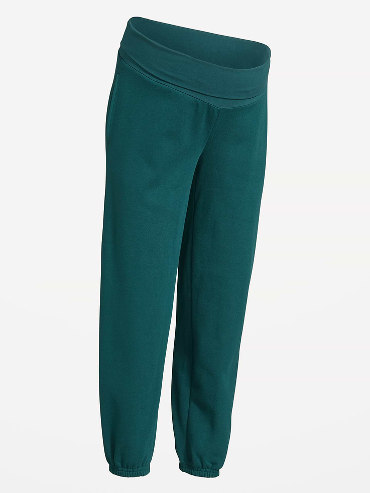 Image number 4 showing, Maternity Rollover-Waist Jogger Sweatpants