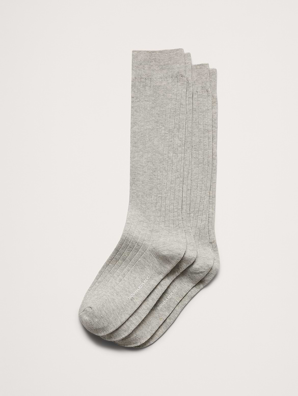 Chaussettes habillées côtelées (paquet de 2 paires)