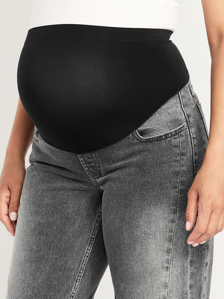 Image number 5 showing, Maternity Full Panel Barrel Ankle Jeans