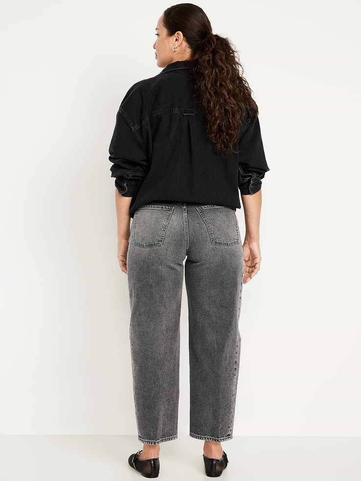 Image number 2 showing, Maternity Full Panel Barrel Ankle Jeans