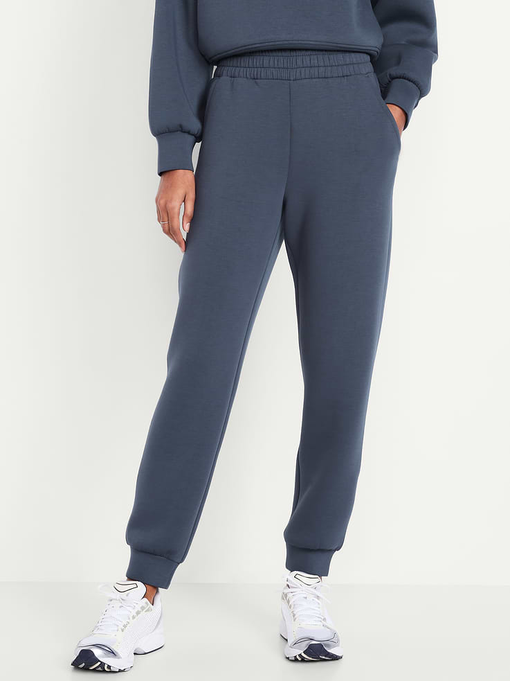Image number 1 showing, High-Waisted Bounce Fleece Jogger Sweatpants