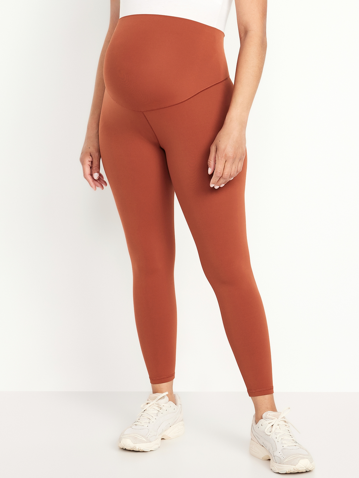 Maternity Full-Panel StudioSmooth 7/8 Leggings | Old Navy