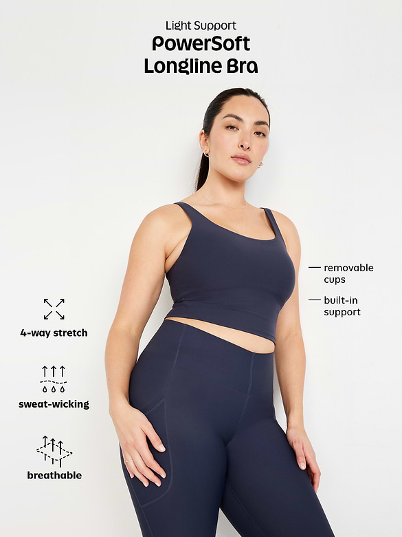 Light Support PowerSoft Longline Sports Bra