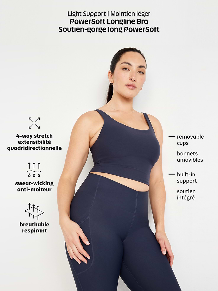 Image number 8 showing, Light Support PowerSoft Longline Sports Bra