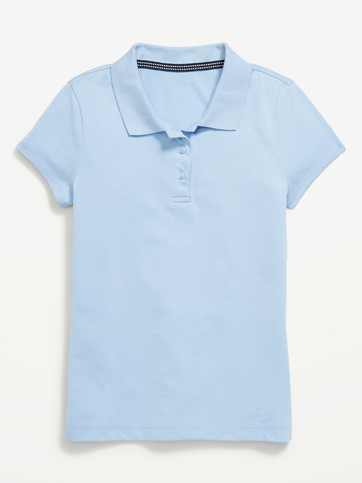 Image number 2 showing, School Uniform Jersey-Knit Polo Shirt for Girls