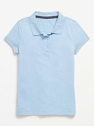 Image number 2 showing, School Uniform Jersey-Knit Polo Shirt for Girls