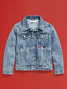 Image number 3 showing, Old Navy x Disney© Mickey Mouse Gender-Neutral Logo-Graphic Jean Trucker Jacket for Kids