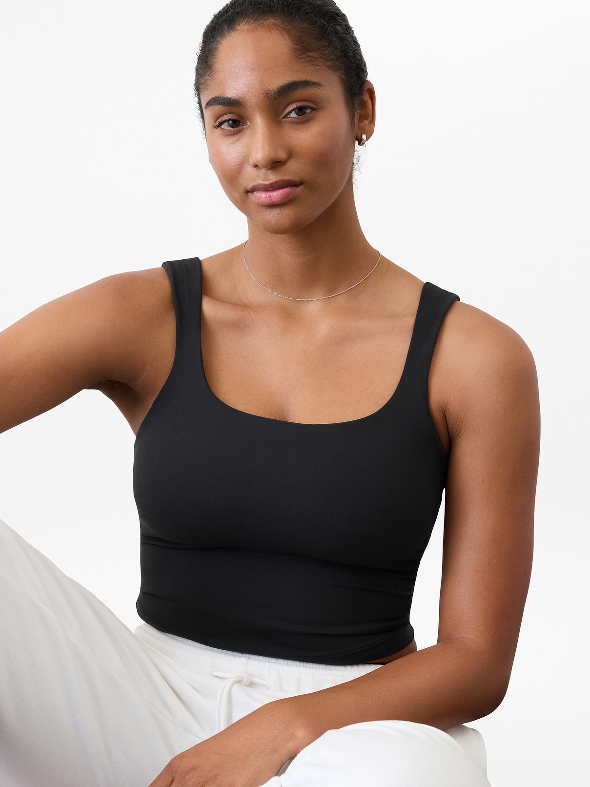 Transcend Square Neck Crop Sports Bra D-DD