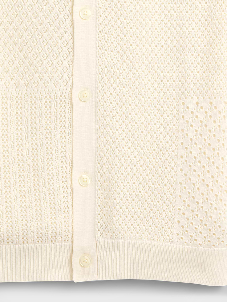 Image number 4 showing, Mixed-Stitch Crochet Vacay Shirt in Standard Fit