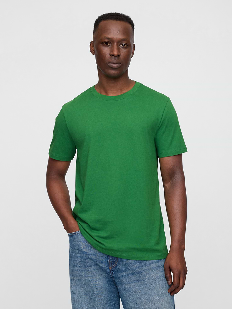 Gap Factory Men's Everyday Soft Crewneck T-Shirt (Saratoga Green)