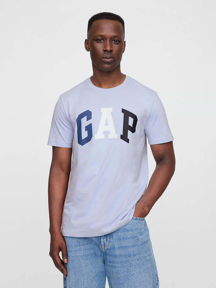 Image 1 of 5, Soft jersey knit., Short sleeves., Crewneck., Gap logo at front., Product #780904