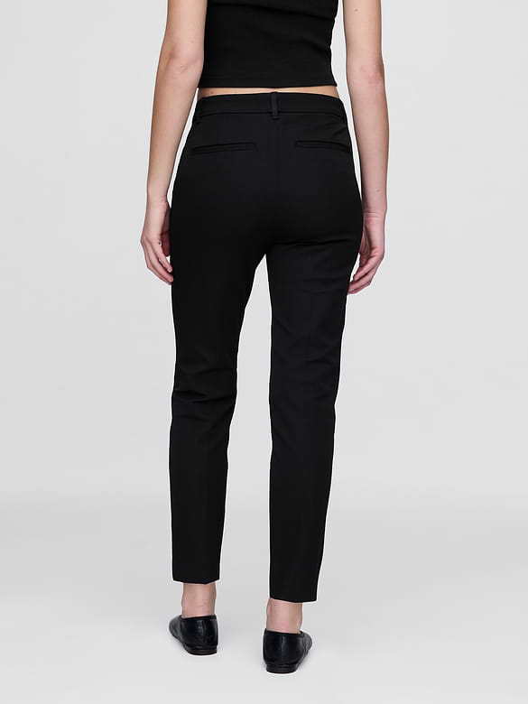 Mid Rise BiStretch Slim Ankle Pants